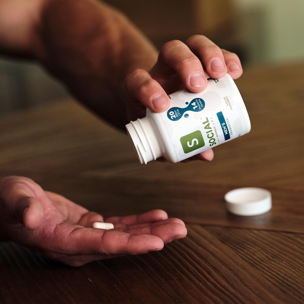 Men’s Probiotic | 20 Billion CFU | Prebiotic + Postbiotic Blend | Gut, Colon & Immune Support | Vegan | Shelf-Stable | 30 Capsules
