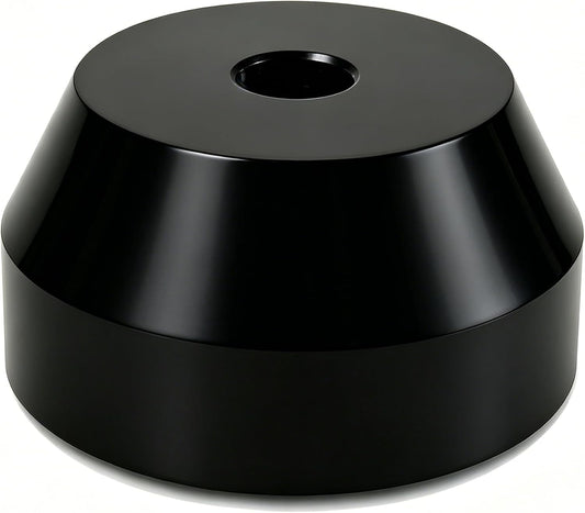 45 RPM Record Adapter Durable Solid Aluminum Dome Center Adapter for 7 Inch Vinyl Record (51G, Black)