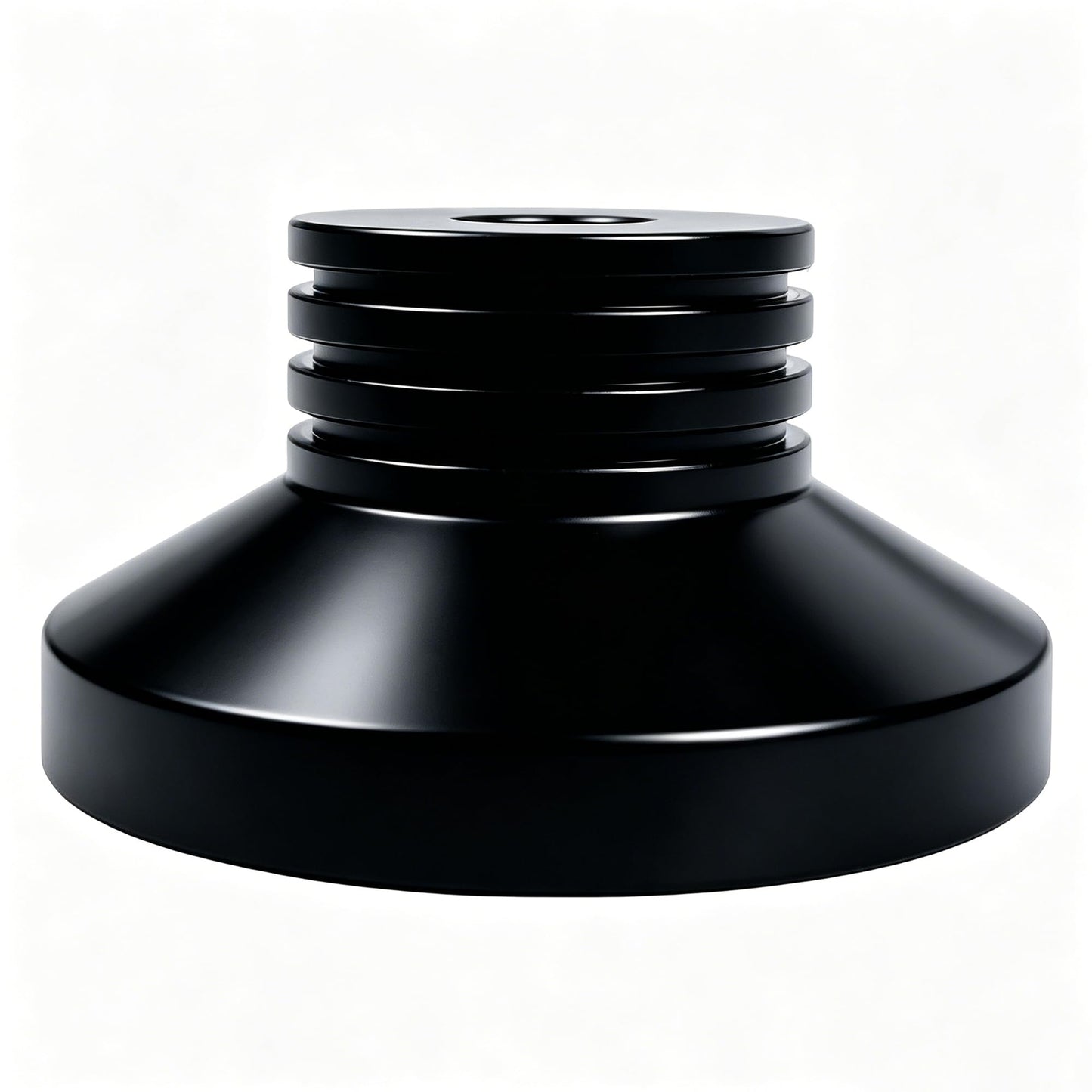 45 RPM Record Adapter Durable Solid Aluminum Dome Center Adapter for 7 Inch Vinyl Record (51G, Black)