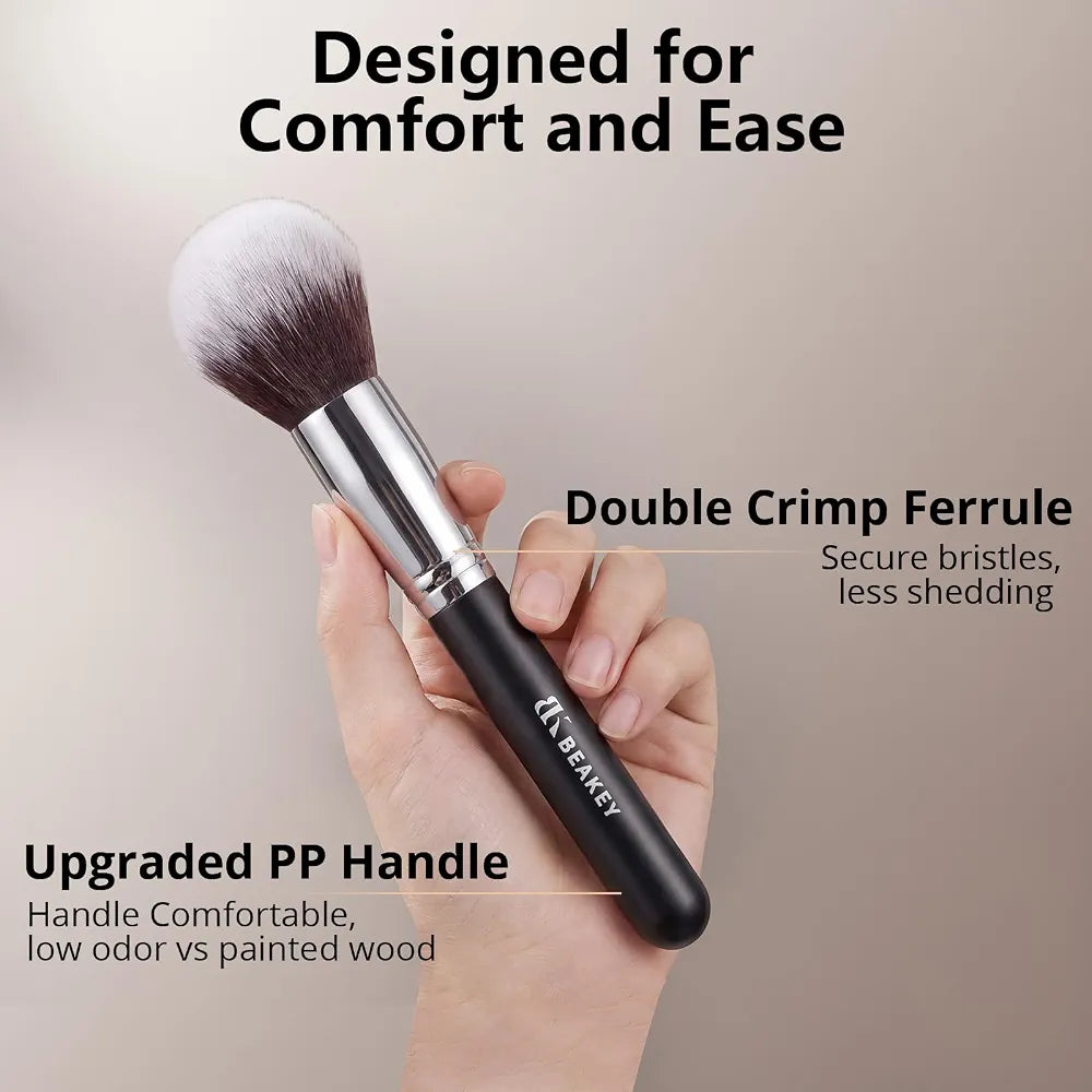 BEAKEY Professional 10-Piece Makeup Brush Set with 2 Blender Sponges and Travel Case