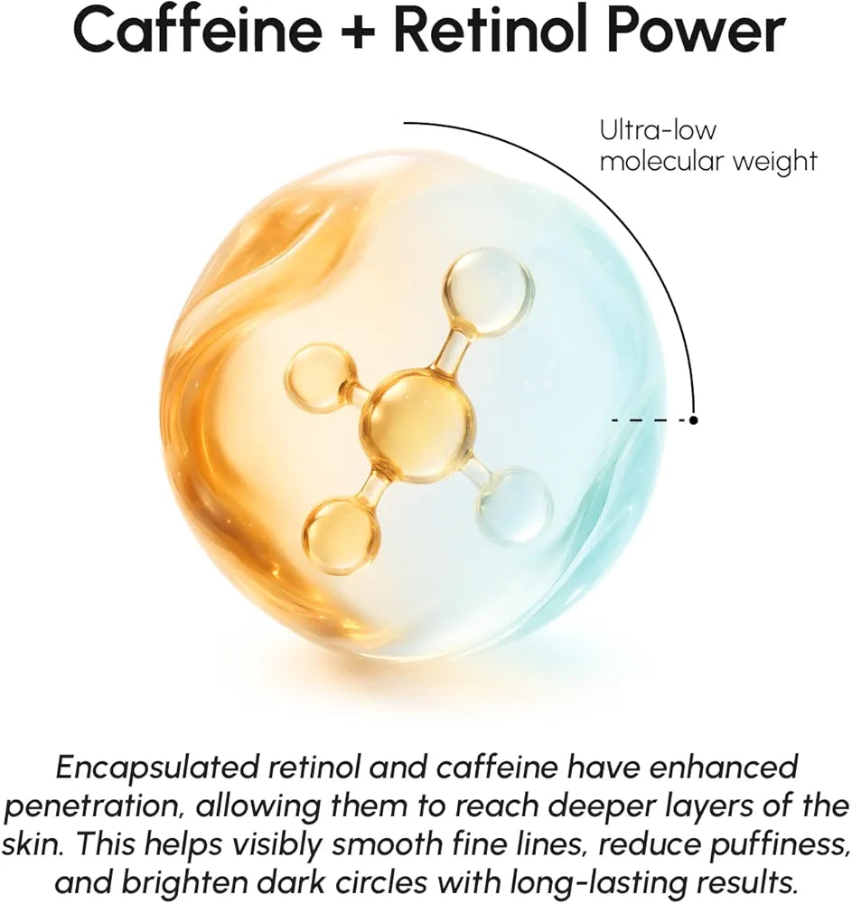 MAREE Hydrating Retinol & Caffeine Under Eye Balm Stick for Dark Circles, Wrinkles, and Puffiness