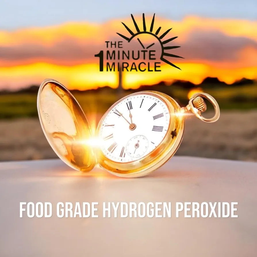 The One Minute Miracle - 12% Hydrogen Peroxide Medical Food Grade and The One Minute Cure Book