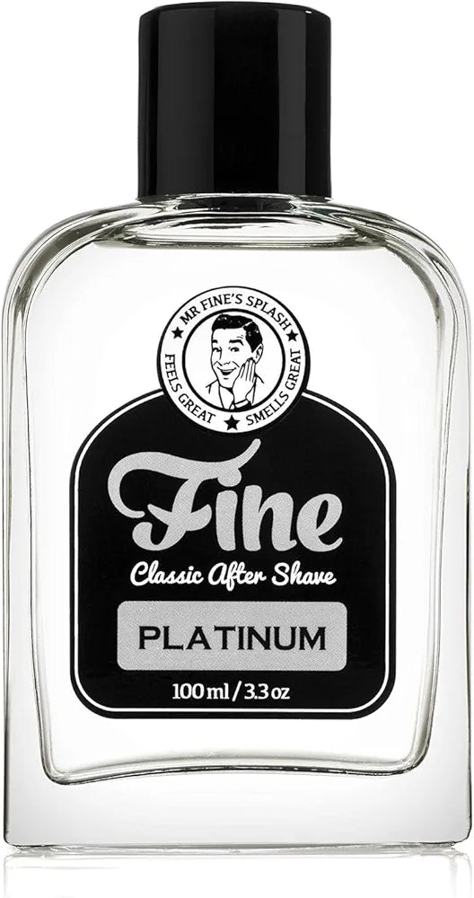 Mr. Fine Platinum Aftershave Balm - 100ml Soothing & Toning Post-Shave Treatment for Men