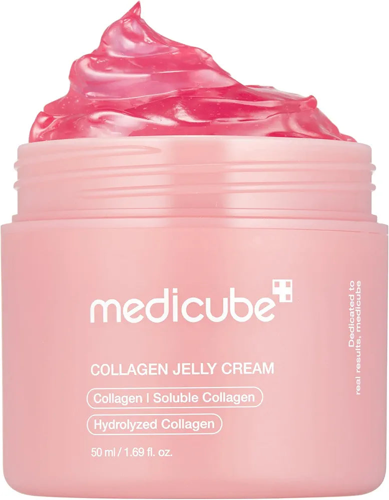 medicube Collagen Jelly Cream- Niacinamide & Freeze-Dried Hydrolyzed Collagen - Boosts skin's barrier hydration and gives 24h Glow & Lifted Look - Korean skincare )