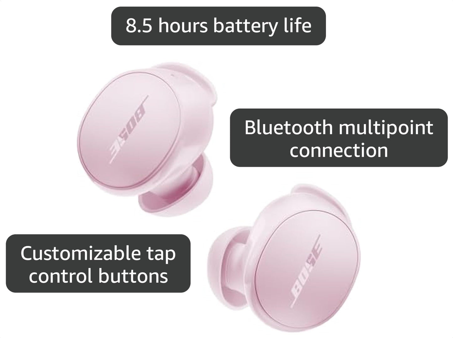 Bose QuietComfort Earbuds - True Wireless Bluetooth Earbuds with Active Noise Cancellation and Mic, USB-C Charging, IPX4 Rating, Up to 8.5 Hours of Playtime, Twilight Blue - Limited Edition Color
