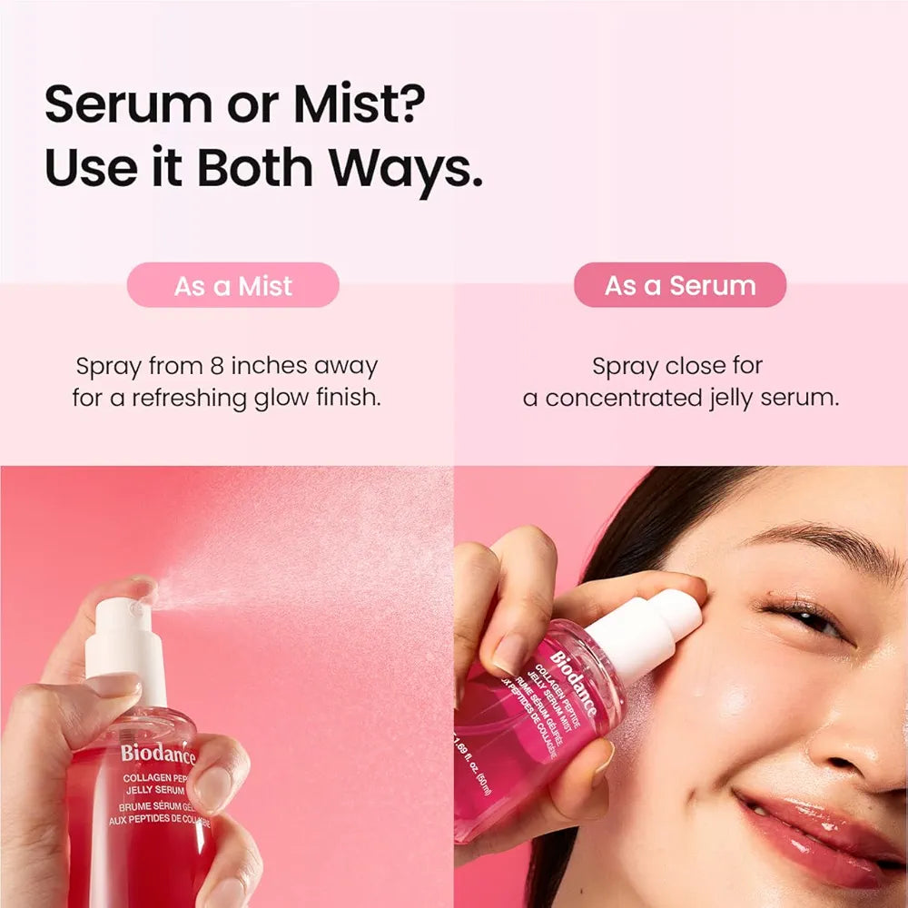 BIODANCE Collagen Peptides Jelly Serum Mist - Hydrating, Plumping & Anti-Aging Korean Hydrogel Face Spray (1.69 fl.oz)