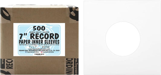 (500) Archival Quality Acid-Free Heavyweight Paper Inner Sleeves for 7 Inch Vinyl Records #07IW