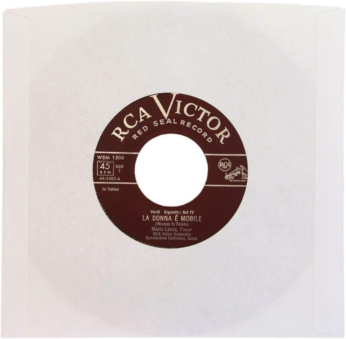 (500) Archival Quality Acid-Free Heavyweight Paper Inner Sleeves for 7 Inch Vinyl Records #07IW