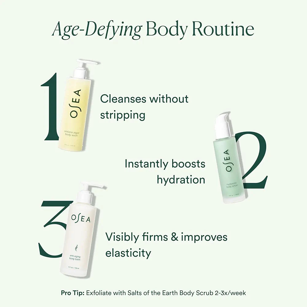 OSEA Anti-Aging Body Balm 5 oz - Firming & Tightening Body Lotion for Hydration - For Silky Glowing Skin - Nutrient-Rich Seaweed Body Lotion - Clean & Vegan Body Care Anti-Aging Body Moisturizer