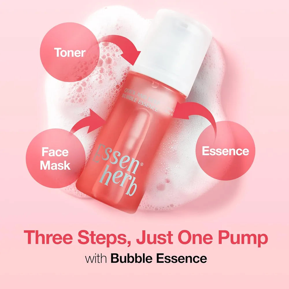 Quick & Deep Oxy-Bubble Essence | Firming & Glow Serum with Collagen, Peptide & Niacinamide | Fast Absorption & Makeup-Ready | Korean Skincare 3.28 fl oz
