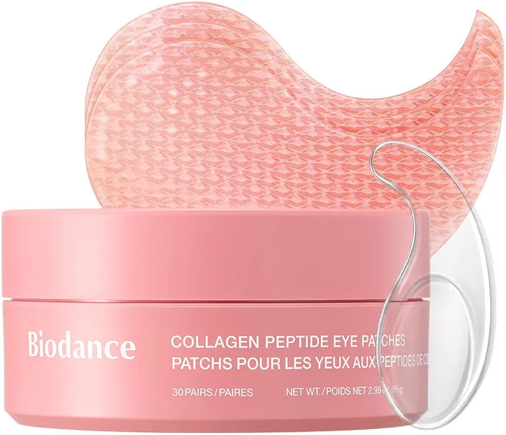 BIODANCE Collagen Peptide Eye Patches, Anti Wrinkle & Smile Line Patches for Face, Under Eye Mask for Fine Lines & Eye Bags, Travel Essentials & Self Care Gifts for Women, Korean Skin Care 