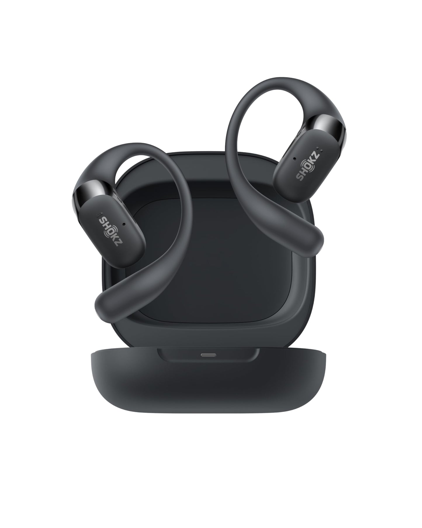 SHOKZ OpenFit 2+ Open-Ear Earbuds, Black, Dolby Audio,Wireless Charging | Soft Ear Hooks； IP55 Water-Resistant; USB-C Fast Charging；48H Playtime; Gym/outdoor/home use