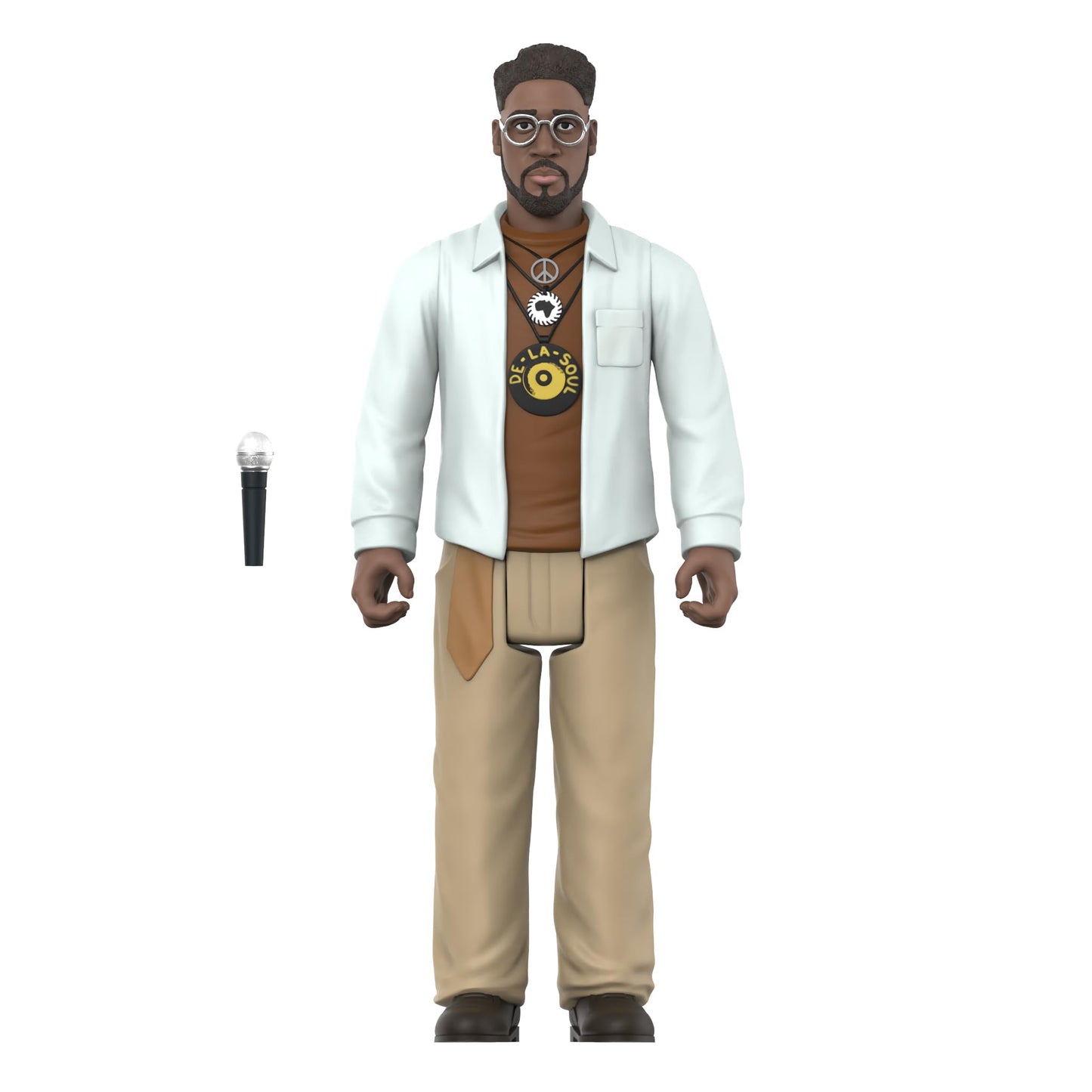 Super7 Reaction Figure De La Soul David Trugoy the Dove Jolicoeur (Me, Myself & I) - 3.75" De La Soul Action Figure with Accessory - Hip Hop Collectibles and Retro Toys