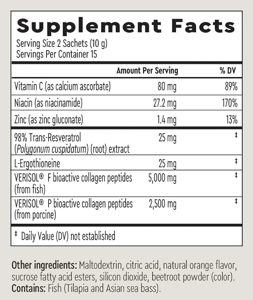 AURELIA Collagen Revive | Advanced Cellular Anti-Aging Supplement | Help Reduce Fine Lines & Wrinkles | with Zinc, Resveratrol, Niacinamide, Ergothioneine & Vitamin C