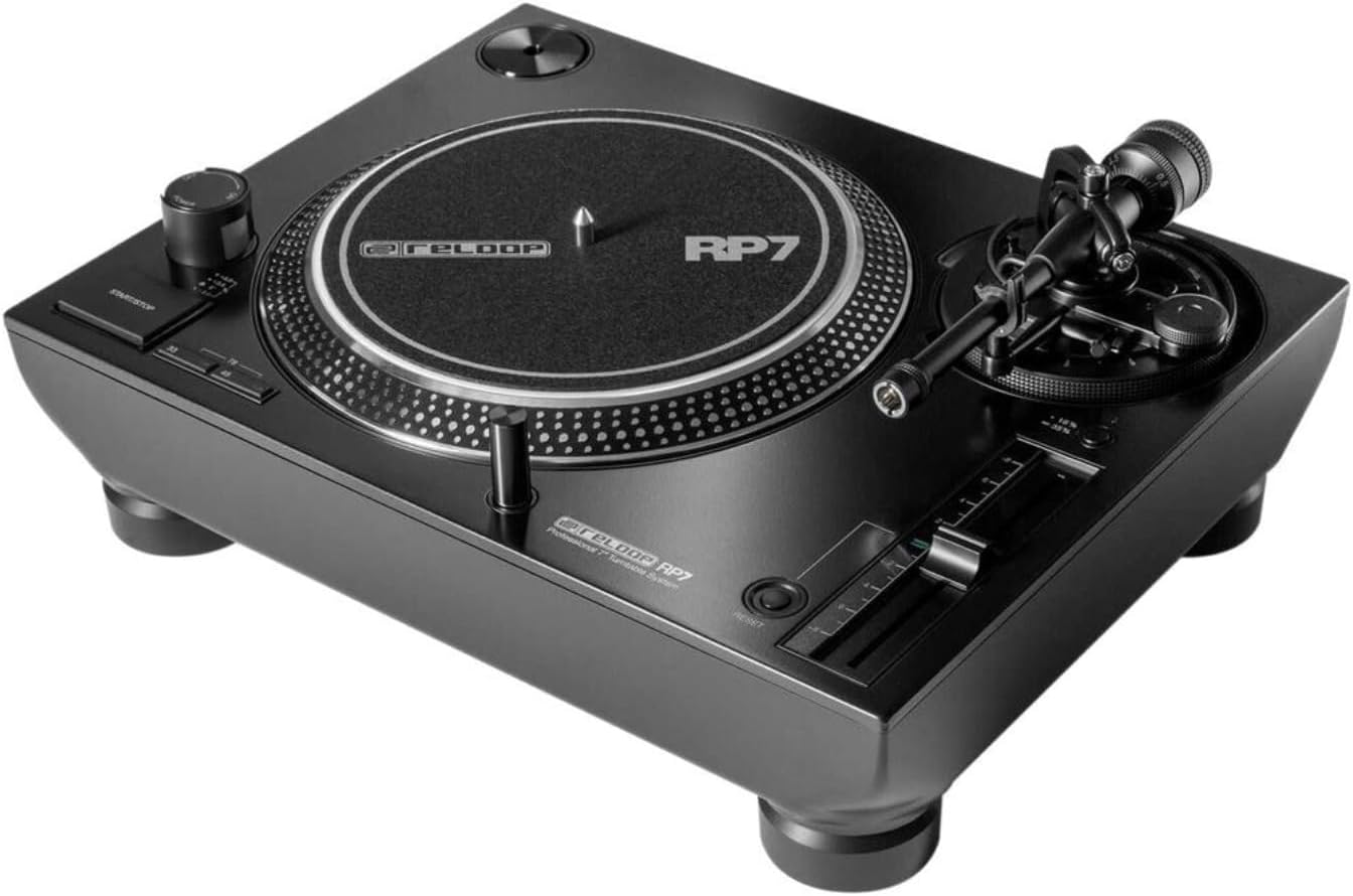 Reloop Rp 7 7 Inch Vinyl Turntable with High Fidelity Desktop (2 Items)