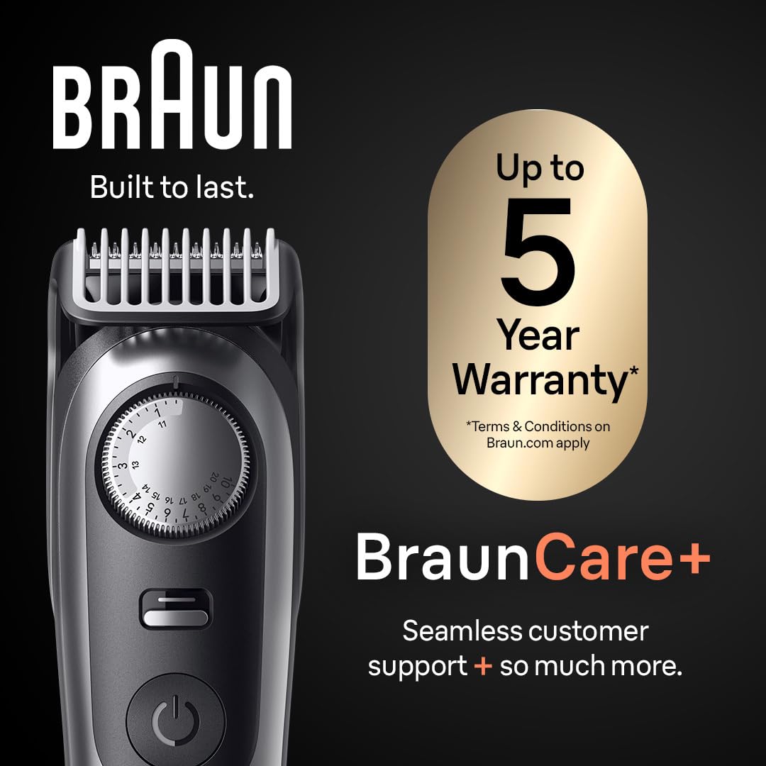 Braun All-in-One Series 9 PRO Men's Electric Beard Trimmer, Hair Clipper, Shaver & Razor for Face, Hair & Body, AIO 9550 with Gillette Labs Razor, Cordless