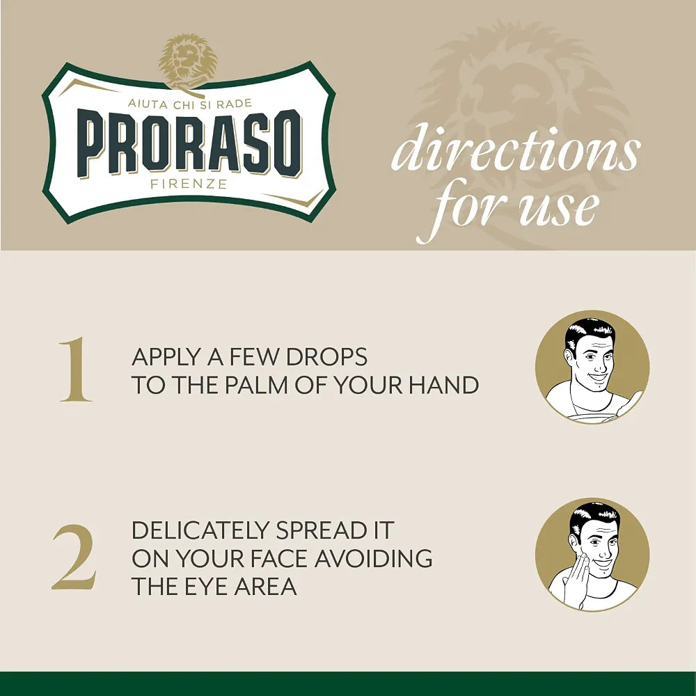 Proraso Refreshing After Shave Lotion with Eucalyptus Oil and Menthol - 3.4oz Premium Italian Shaving Splash for All Beard Types