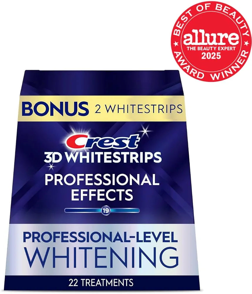 Crest 3D Whitestrips Professional Effects – Teeth Whitening Kit, 22 Treatments , Each with 1 Upper/1Lower, 44 Strips – Crest 3DWhite Teeth Whitening Strips