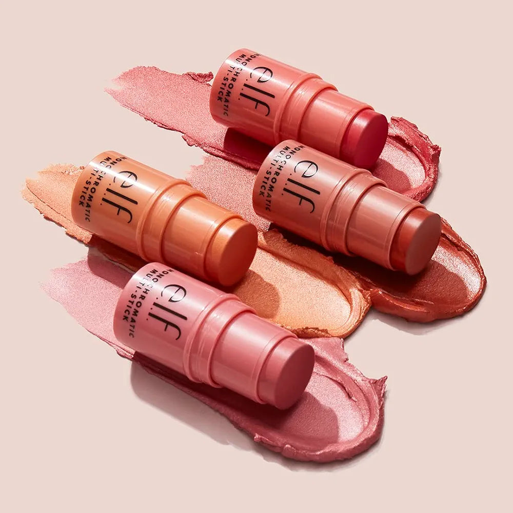 e.l.f. Monochromatic Multi Stick - Sparkling Rose, Creamy Lightweight Versatile Makeup Stick, 0.17 Oz
