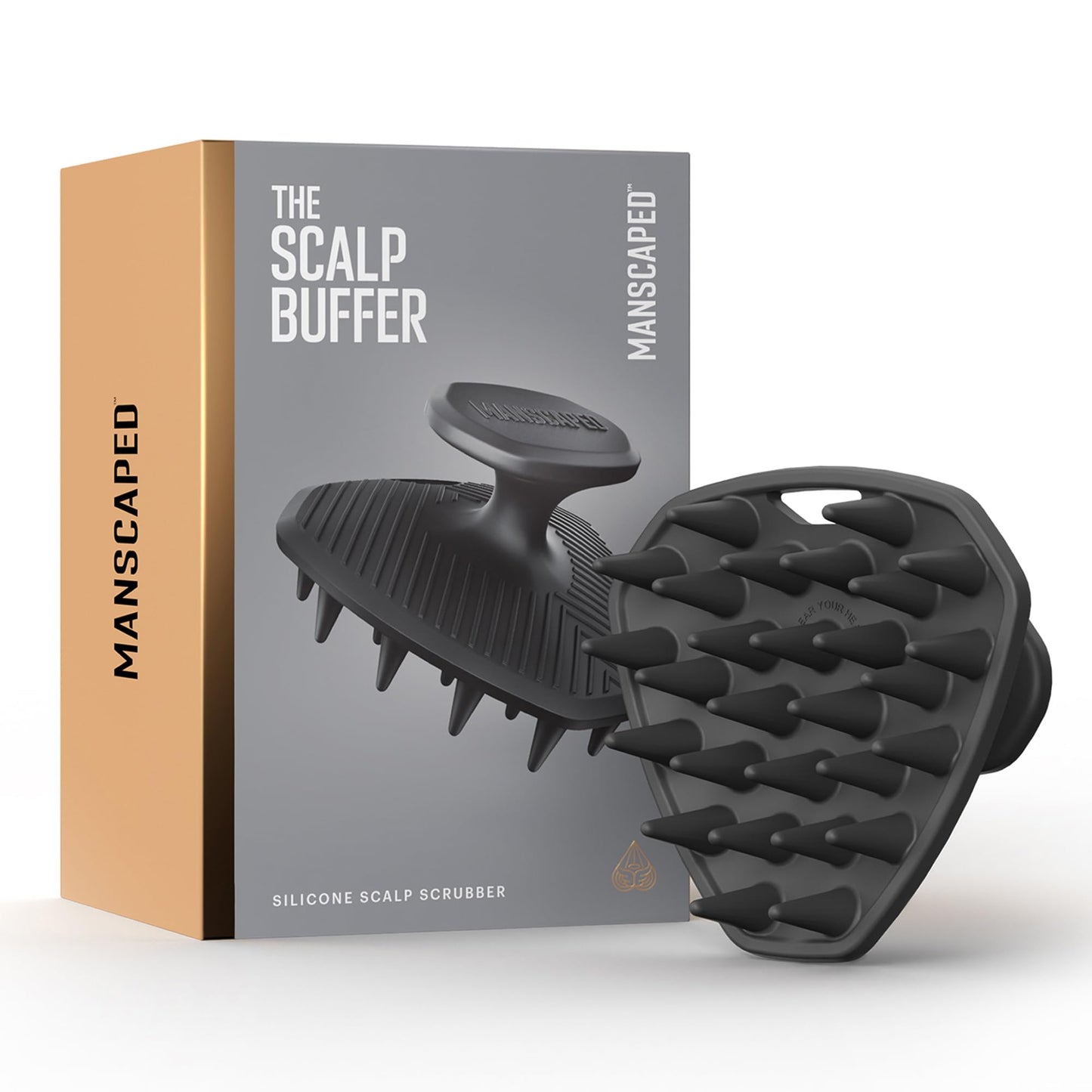 MANSCAPED® The Body Buffer Premium Silicone Scrubber for Nourishing, Cleaning & Exfoliating Your Skin - Lather Boosting Bristles with Ergonomic No-Slip Handle, Long-Lasting & Easy to Clean (1-Pack)