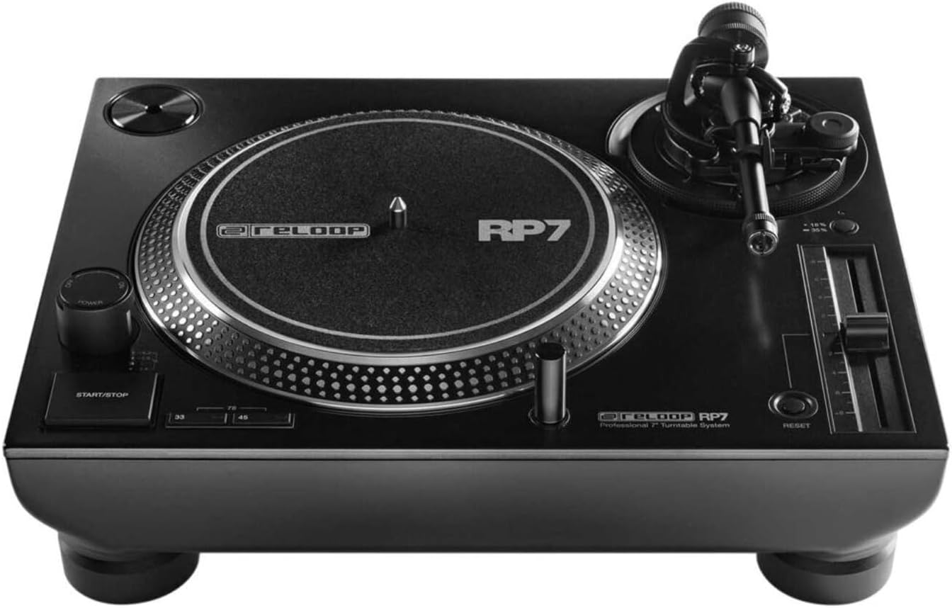 Reloop Rp 7 7 Inch Vinyl Turntable with High Fidelity Desktop (2 Items)