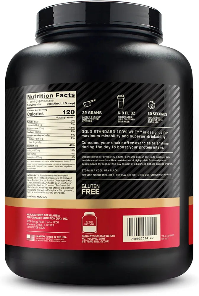 Optimum Nutrition Gold Standard 100% Whey Protein Powder, Extreme Milk Chocolate, 5 Pound 