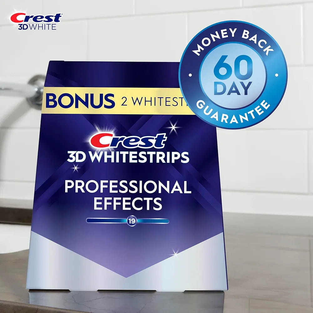 Crest 3D Whitestrips Professional Effects – Teeth Whitening Kit, 22 Treatments , Each with 1 Upper/1Lower, 44 Strips – Crest 3DWhite Teeth Whitening Strips