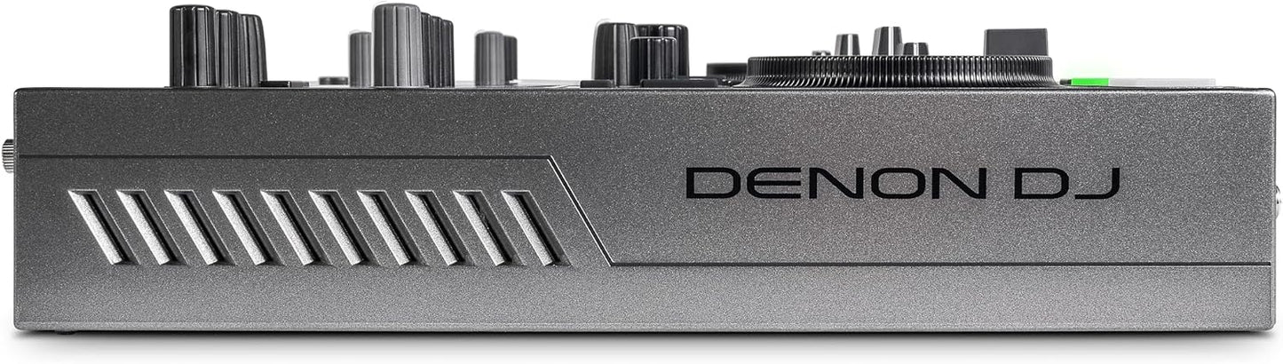 Denon DJ PRIME GO+ Standalone Portable DJ Controller | 2-Deck Mixer with Stem Separation, Wi-Fi, Bluetooth, Lighting Control, 7" Screen, and Battery