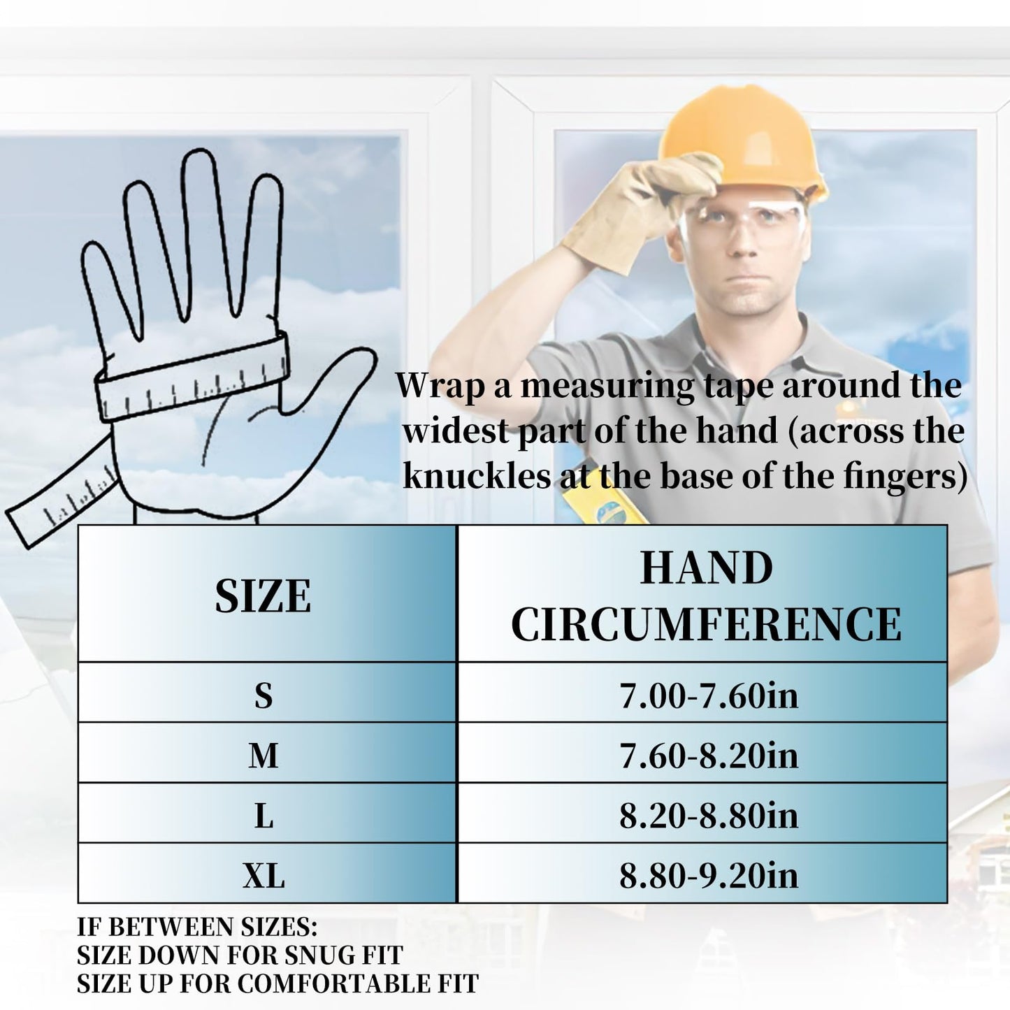 Safety Work Gloves, Men's Utility Mechanic Working Gloves for All Purpose, Touchscreen Compatible, Flexible Breathable Fit, Knuckles & Palm (M)