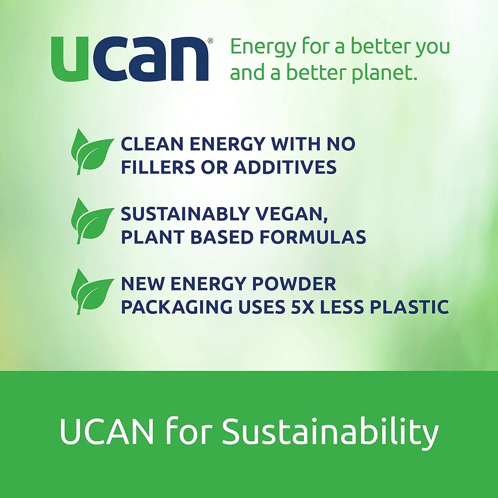 UCAN Energy + Whey Protein Powder - 19g Per Serving with Amino Acids EAAs & BCCAs - Keto Protein Powder - No Added Sugar, Gluten-Free - Cocoa - 12 Servings