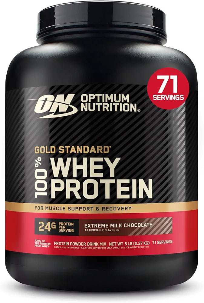 Optimum Nutrition Gold Standard 100% Whey Protein Powder, Extreme Milk Chocolate, 5 Pound 