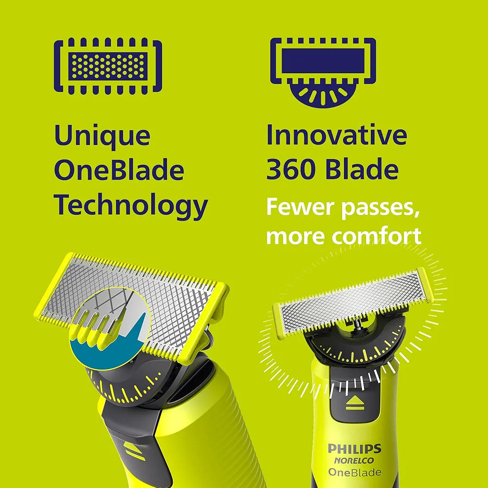 Philips Norelco OneBlade 360 Hybrid Face and Body Electric Trimmer and Shaver Kit (QP4631/90)
