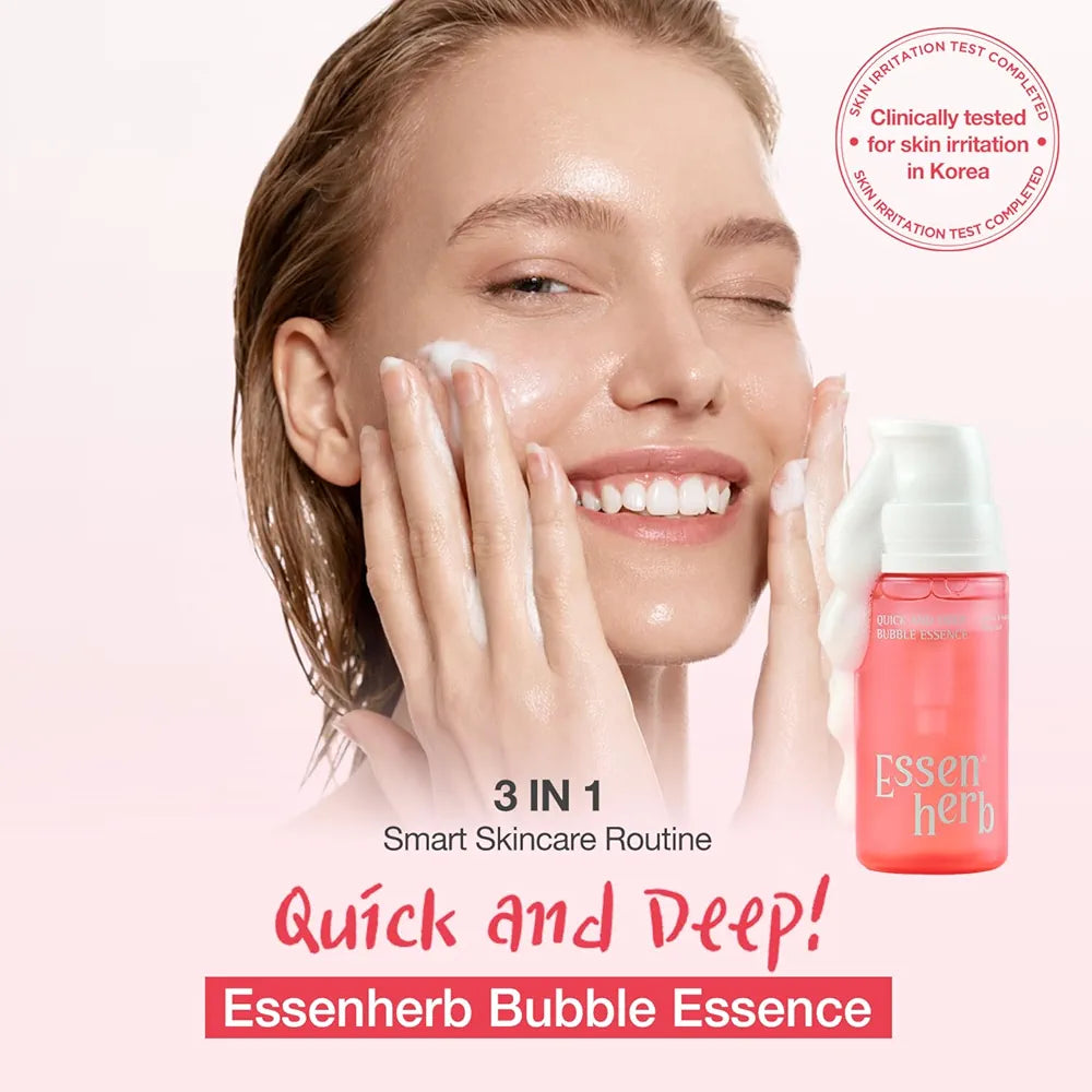 Quick & Deep Oxy-Bubble Essence | Firming & Glow Serum with Collagen, Peptide & Niacinamide | Fast Absorption & Makeup-Ready | Korean Skincare 3.28 fl oz