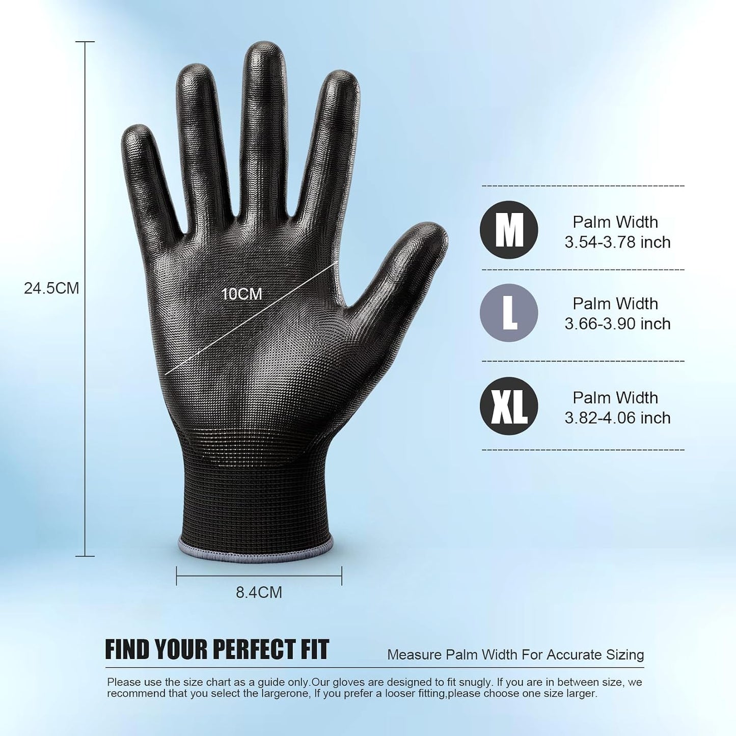 Comix PU Coated Work Gloves 12 Pairs, Light Grip for Warehouse | High-Dexterity Safety Gloves. Breathable 13-Gauge Liner. Ideal For Material Handling, Logistics, Assembly & Maintenance