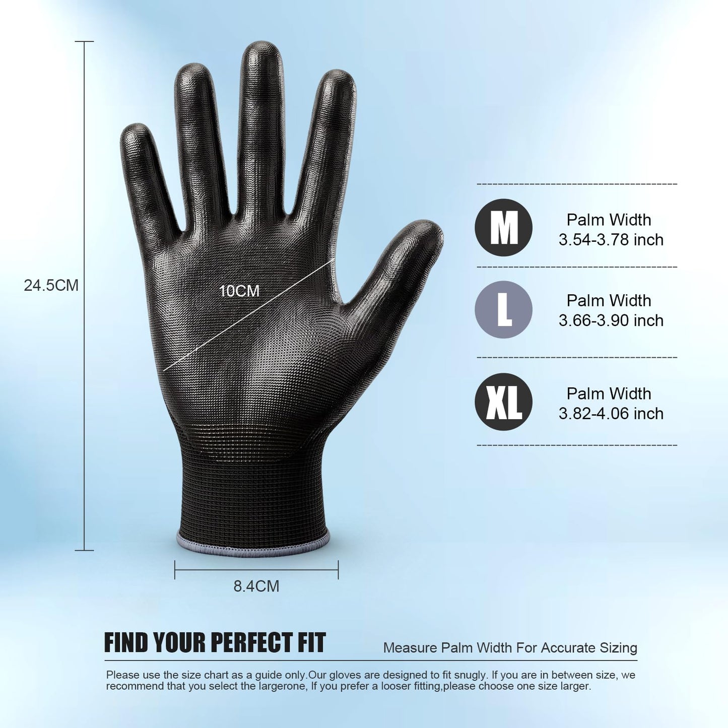 Comix PU Coated Work Gloves 12 Pairs, Light Grip for Warehouse | High-Dexterity Safety Gloves. Breathable 13-Gauge Liner. Ideal For Material Handling, Logistics, Assembly & Maintenance
