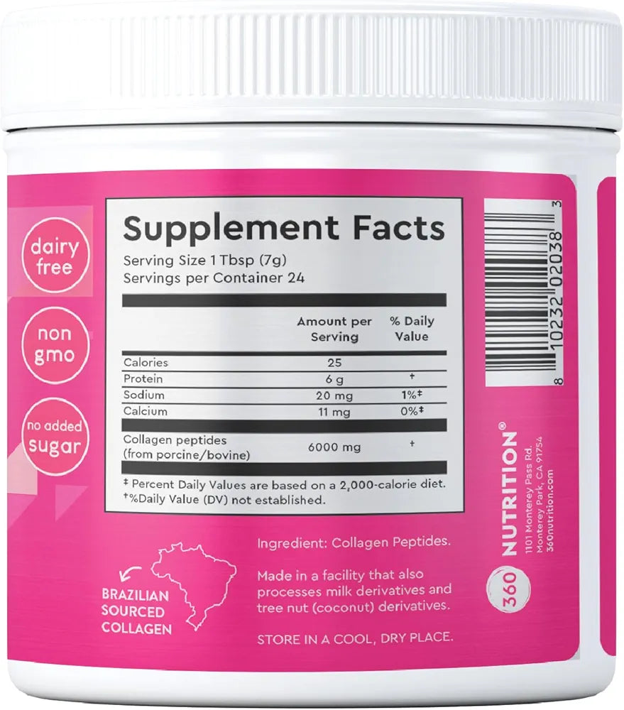 Pure Collagen, 6,000 MG Drink Mix Powder , 6 oz 