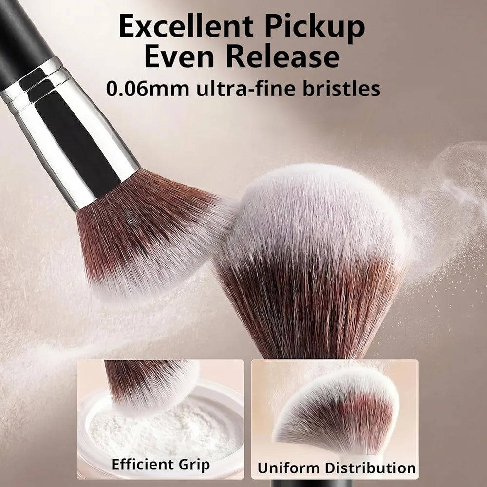 BEAKEY Professional 10-Piece Makeup Brush Set with 2 Blender Sponges and Travel Case