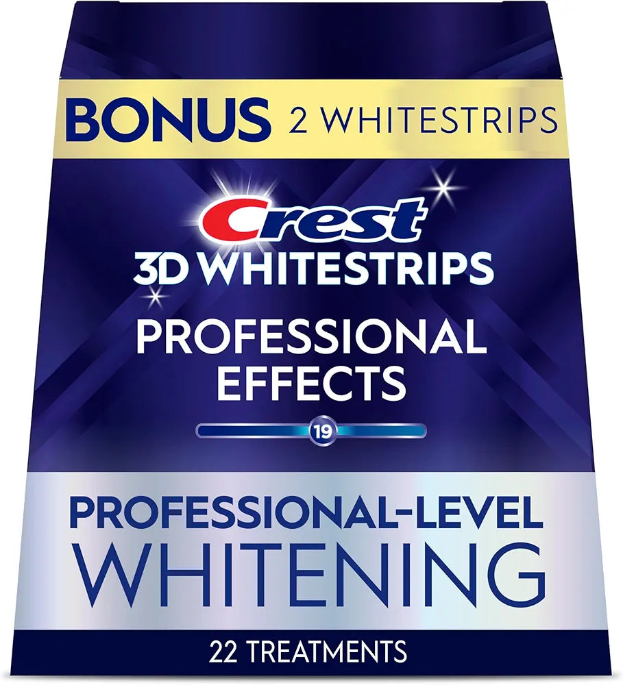 Crest 3D Whitestrips Professional Effects – Teeth Whitening Kit, 22 Treatments , Each with 1 Upper/1Lower, 44 Strips – Crest 3DWhite Teeth Whitening Strips