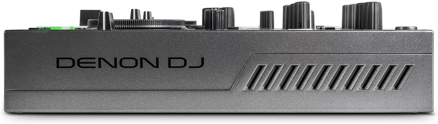 Denon DJ PRIME GO+ Standalone Portable DJ Controller | 2-Deck Mixer with Stem Separation, Wi-Fi, Bluetooth, Lighting Control, 7" Screen, and Battery