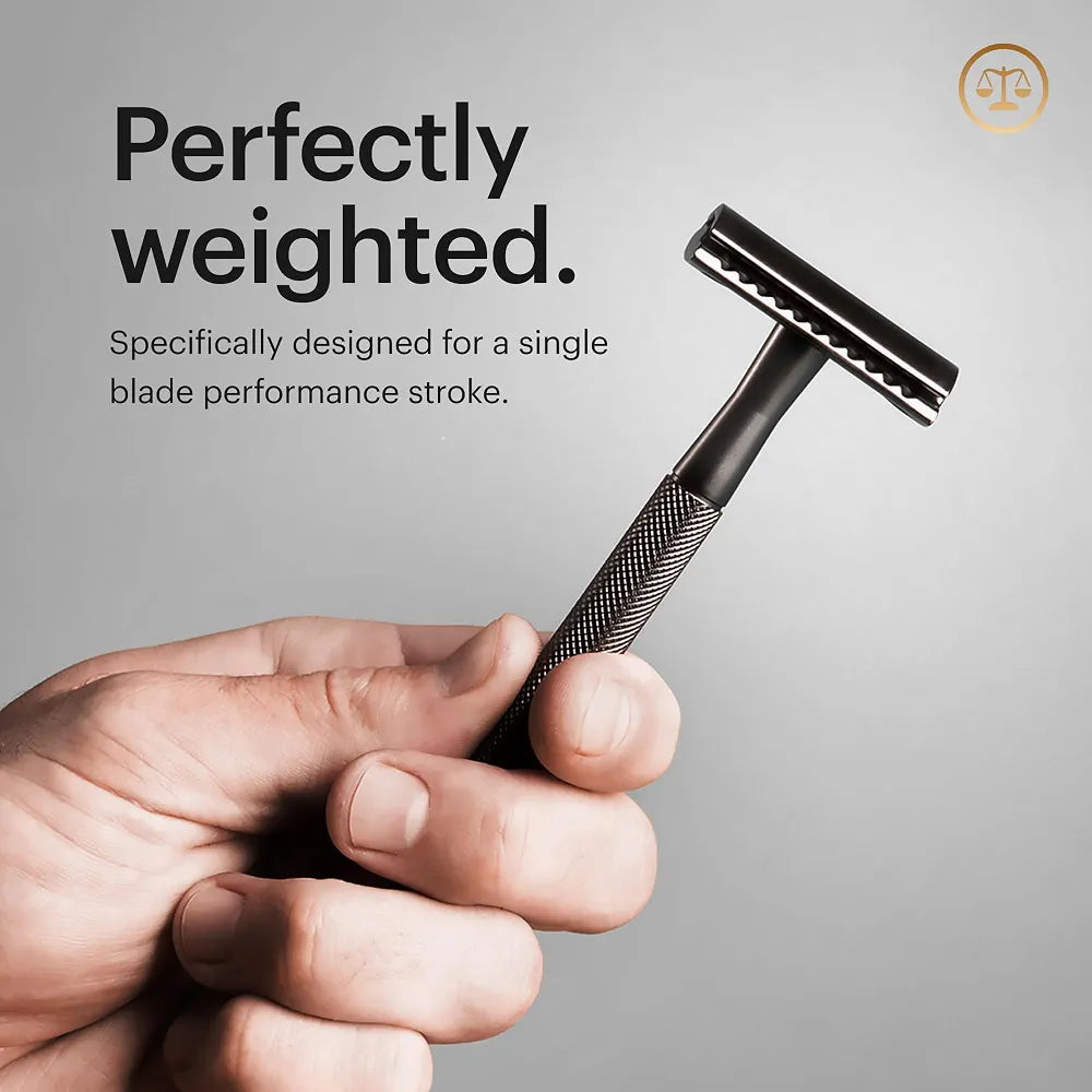 MANSCAPED® The Plow® 2.0 Premium Single Blade Double-Edged Safety Face Razor for Men - Precision Grooming Tool