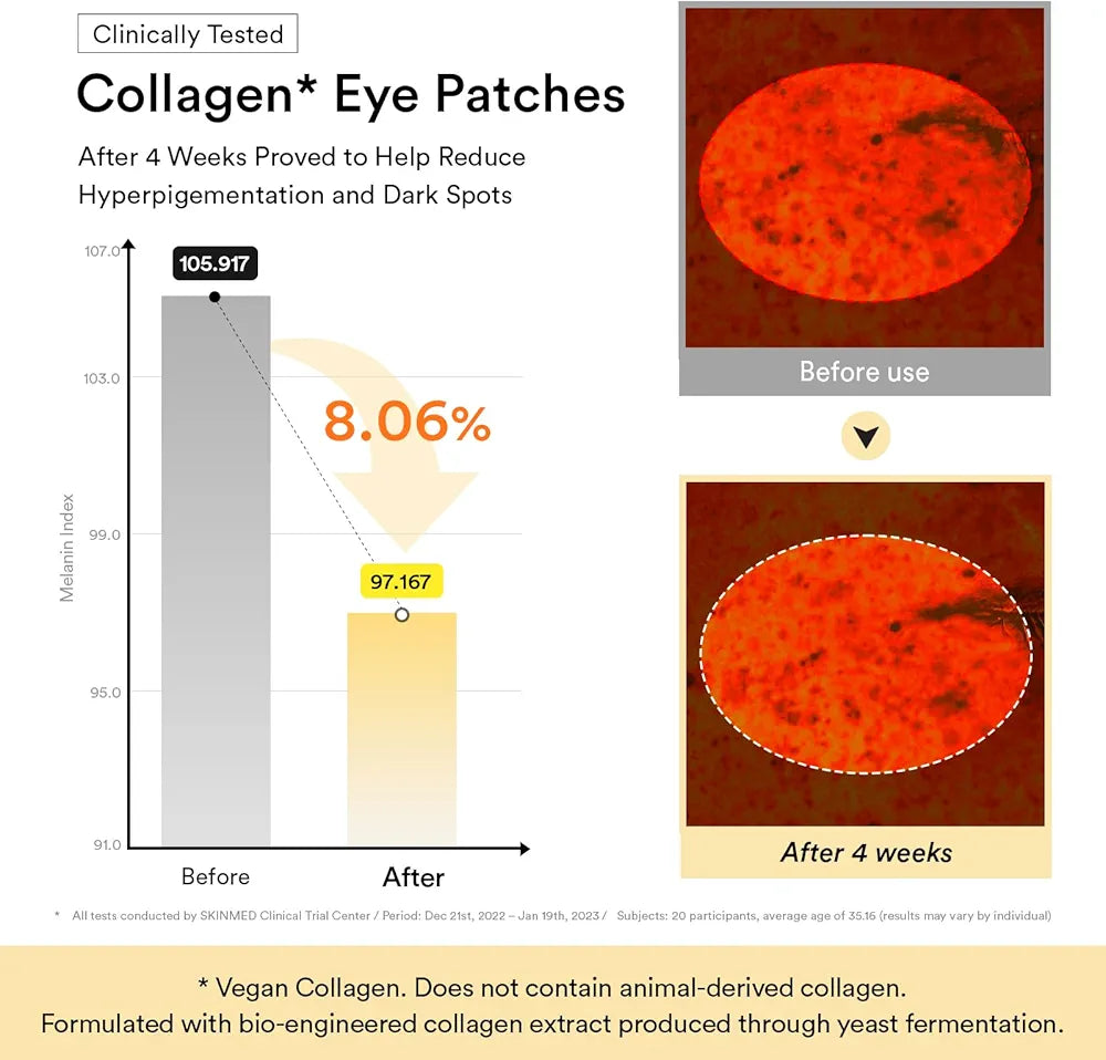 Abib Vegan Collagen Eye Patches for Wrinkles & Fine Line with Jericho Rose Jelly & Peptides, 60 Count, Korean Skin Care