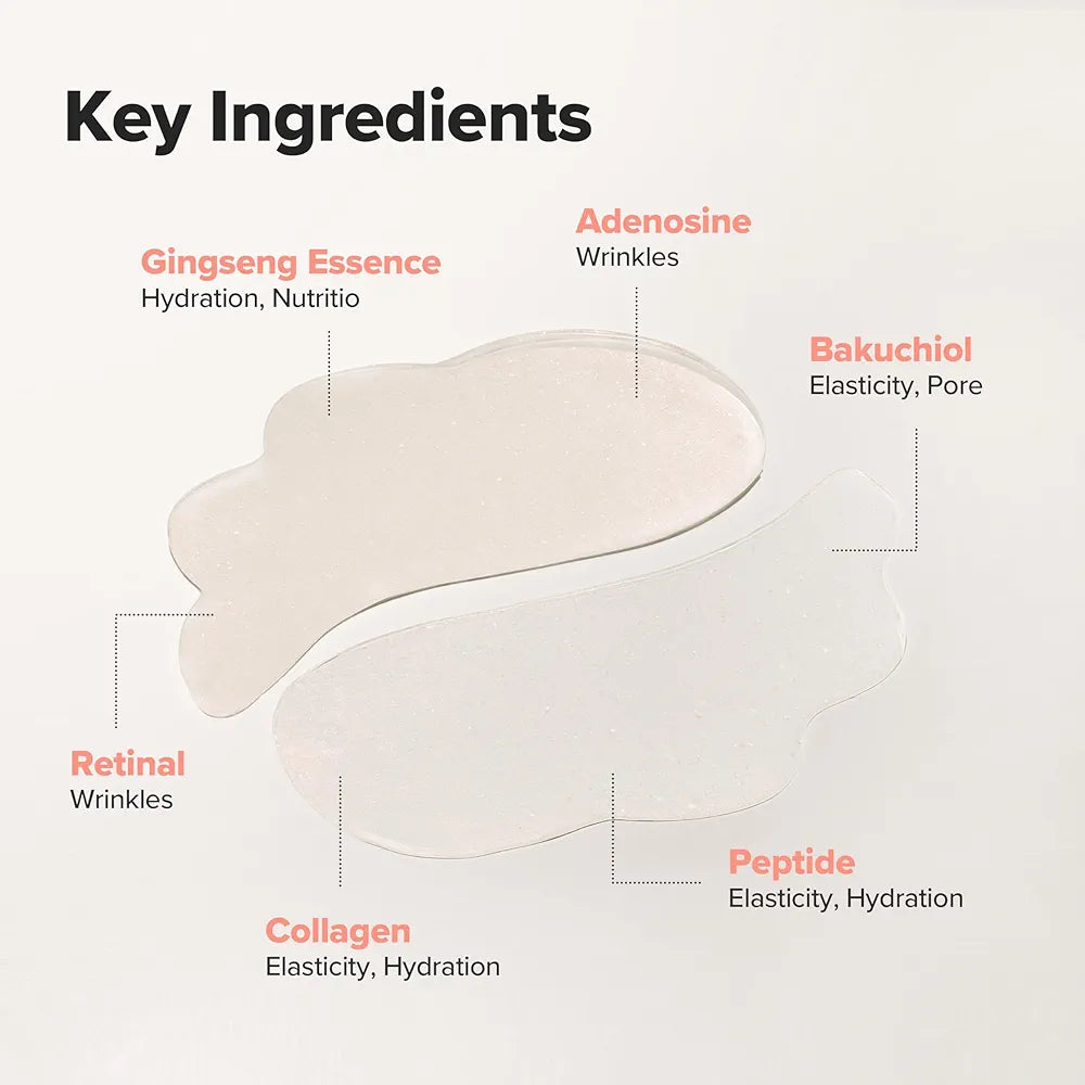 Beauty of Joseon Revive Under Eye Patch with Retinal and Ginseng, for Puffy Eyes, Fine Lines and Wrinkles, Collagen, Peptide, Adenosine and Bakuchiol, for All Skin Types, 60 Sheets, 30 Pairs