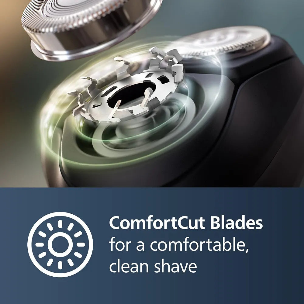 Philips Norelco Shaver 2400 Series Wet & Dry Electric Shaver with Pop-up Trimmer and Protective Cap, Deep Black (Model X3001/90)