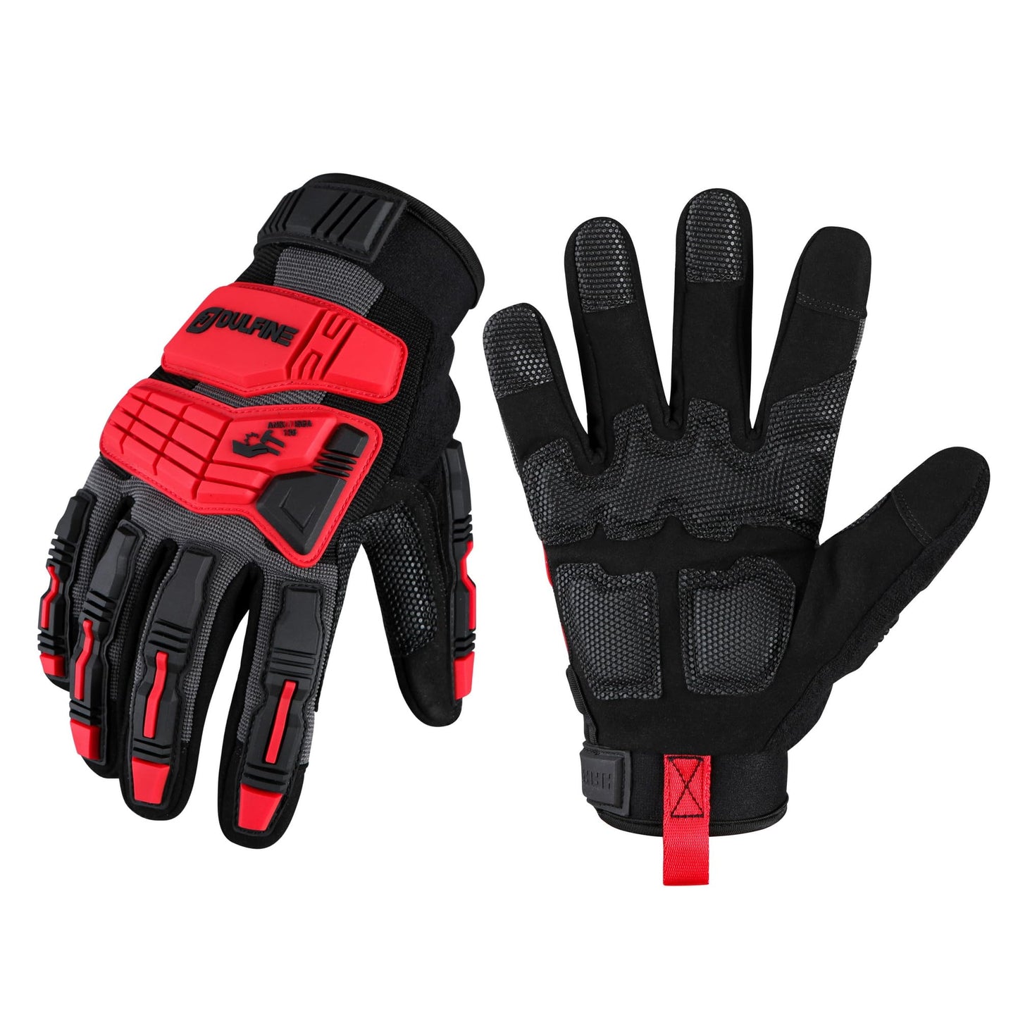 DULFINE Flex Grip Mechanic 1 Pair Pack Work Gloves for Women Pink M | Fit-Padded Knuckles & Palm, Touch Screen, Flexible, Breathable, Ideal for Gardening Yardwork Warehouse