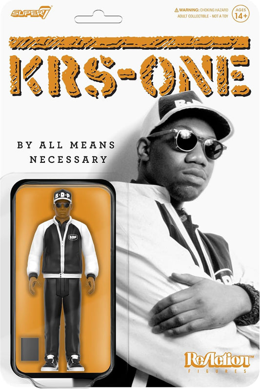 Super7 KRS-One by All Means Necessary BDP - 3.75" KRS-One Action Figure with Accessory Hip Hop Collectibles and Retro Toys
