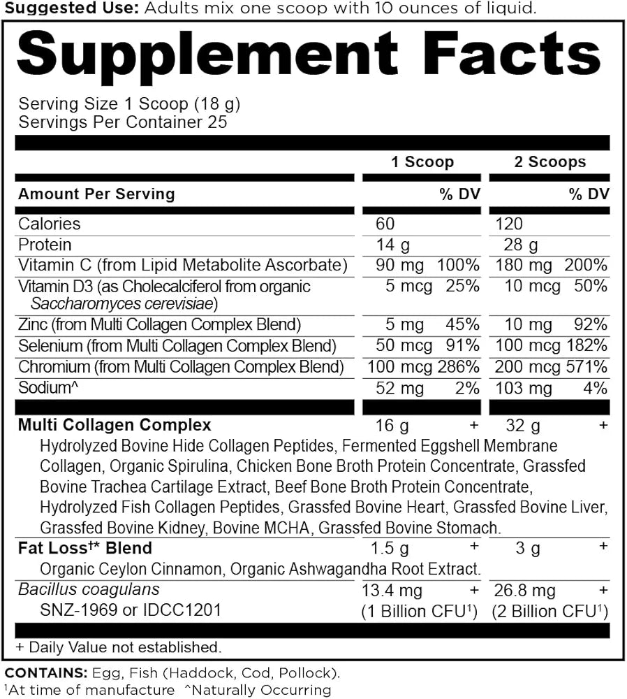 Ancient Nutrition Advanced Hydrolyzed Collagen Peptides Powder Protein Lean with Probiotics and Vitamin C, Cinnamon, for Women & Men, Supports Healthy Weight Management & Muscle Building, 25 Servings