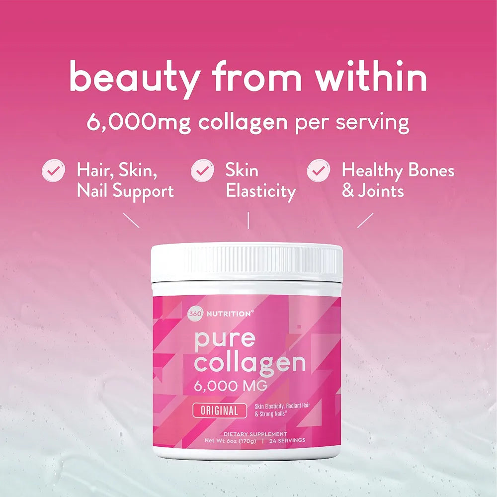 Pure Collagen, 6,000 MG Drink Mix Powder , 6 oz 