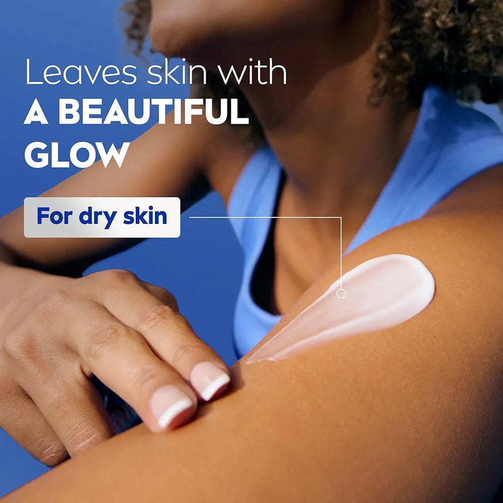 NIVEA Cocoa Butter Body Lotion for Dry Skin with Hyaluronic Acid and Deep Nourishing Serum, 72-Hour Moisturizing Formula, 16.9 Fl Oz Pump Bottle