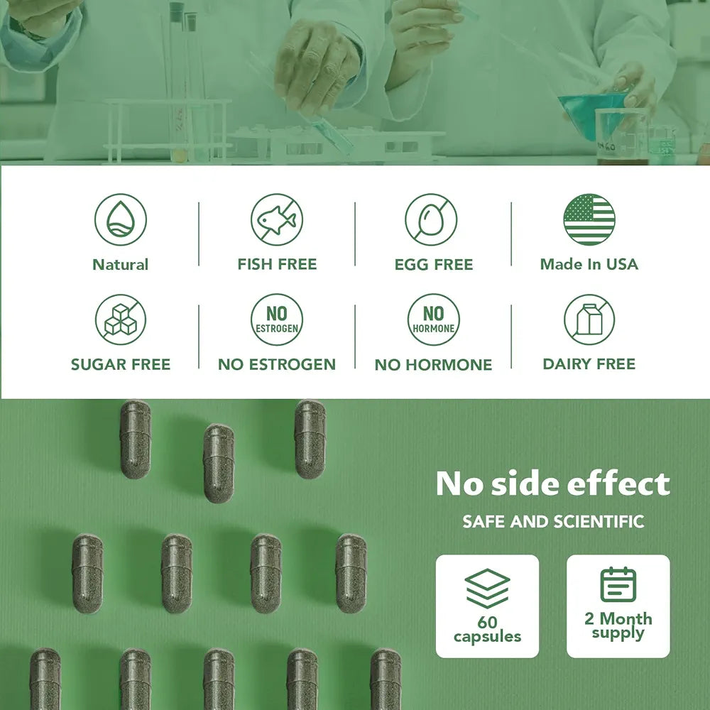 Body Deodorizing Supplement, Natural Internal Odor Control Pills for Men & Women, Chlorophyll Capsules for Skin, Breath and Gut Health 