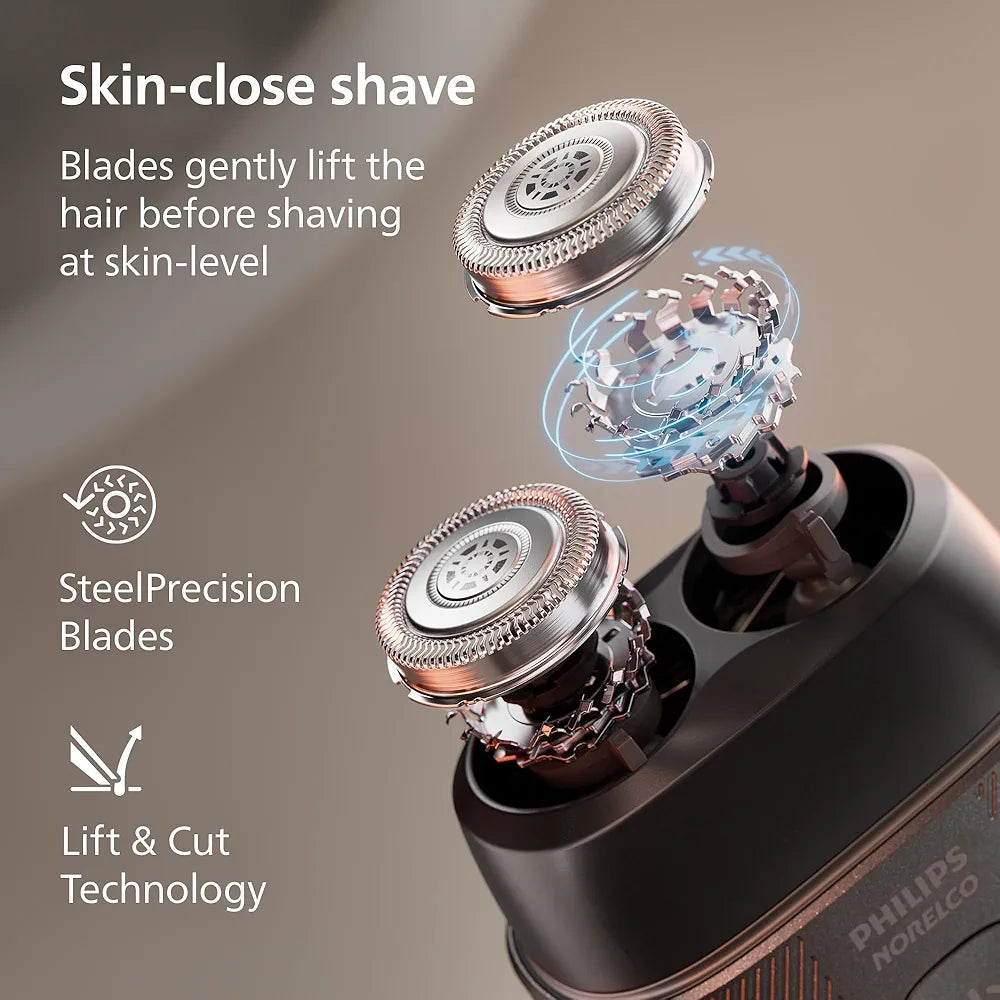 Philips Norelco Shaver 500 Series S591/94: Compact Wet & Dry Electric Shaver with 3D Floating Heads and SteelPrecision Blades